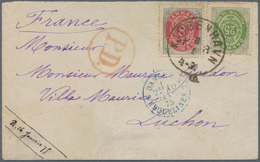 Dänemark: 1875, 8 Öre Gray/red And 25 Öre Gray/green Cancelled With Circle Postmark Kjobenhavn And C - Used Stamps