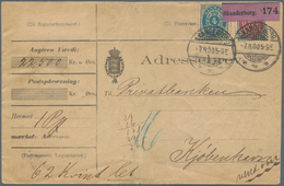 Dänemark: 1875/03, 4 Und 12 Ö. Ziffern Vs. Und 32 Werte 12 Ö, Teils In Einheiten Rs. Auf "Adressebre - Oblitérés