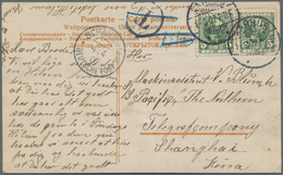 Dänemark: 1907 Destination SHANGHAI, CHINA: Picture Postcard From Aarhus Addressed To S/s "Pacific", - Gebraucht