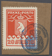 Dänemark - Grönländisches Handelskontor: 1915, 20 Öre Auf Briefstück Mit Wappenstempel "Kolonien Suk - Autres & Non Classés