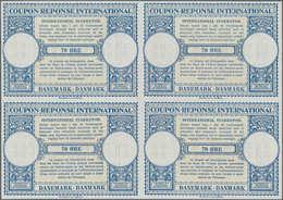 Dänemark - Ganzsachen: 1950. International Reply Coupon 70 Ore (London Type) In An Unused Block Of 4 - Postwaardestukken