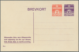 Dänemark - Ganzsachen: 1953 Unused Postal Stationery Card With Additional Printing Of 2 Öre Next To - Postal Stationery