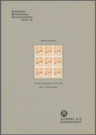 Dänemark - Besonderheiten: 1933. Proof Printing Of The Postage Stamp 5 Öre In A Block Of 9 With Devi - Autres & Non Classés