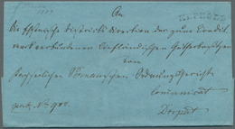 Estland - Vorphilatelie: 1809, Folded Letter Sheet With Kyrillic Single Line PERNAU Postmark Sent To - Estonia