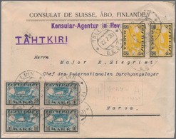 Estland: 1920, Registered Letter Imprinted "CONSULAT DE SUISSE..." Konsular-Agentur In Reval From TA - Estland