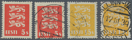 Estland: 1928, 5 And 15 S Definitives With Plate Flaw Lion With Additional Leg. One Stamp Mnh, The O - Estonie