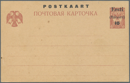 Estland - Lokalausgaben: Rakwere (Wesenberg): 1918, Postal Stationary-card "10" K On 5 K Brown (eagl - Estonie