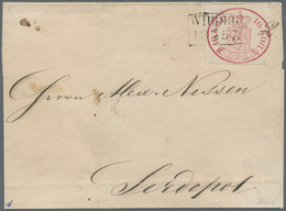 Finnland: 1856, 10 K. Coat Of Arms Carmine On Small Folded Letter Sheet Sent Tied By Boxed "WIBORG 1 - Covers & Documents