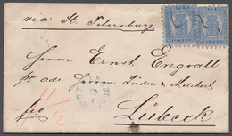 Finnland: 1874, Zwei Exemplare 20 P. Blau Mit Guter Zähnung Auf Brief Von Uleaborg 29/4 (blauer Aufg - Covers & Documents