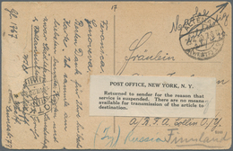 Finnland - Besonderheiten: 1920, Incoming Mail From Germany Via USA: Ppc From "ALTENA 29.4.20" To Ko - Altri & Non Classificati