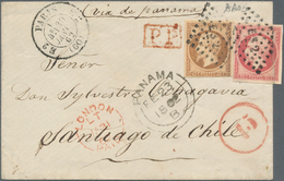 Frankreich: 1851/1862: 80 C Carmine And 40 C Orange, Each Tied By Clear Dotted Numeral E32 On Small - Briefe U. Dokumente