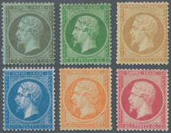 Frankreich: 1862, Emperor Napoleon 1 C To 80 C In Mint Set, (Yvert 19-24, €8.400,-). - Lettres & Documents