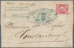 Frankreich: 1873, Ceres 80c. Rose On Lettersheet (some Ageing Marks - Irrelevant) From Marseille To - Covers & Documents