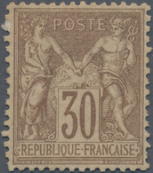 Frankreich: 1876, Allegory 30c. Brown In Type I Mint Hinged With Part Original Gum, Scarce Stamp! Mi - Lettres & Documents