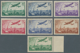 Frankreich: 1936, Airplane Over Paris, Seven Mint Values (Mi€1.500,-). - Lettres & Documents