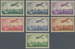 Frankreich: 1936, Airmails, 85c. To 50fr., Complete Set Of Seven Values Mint Original Gum. - Lettres & Documents