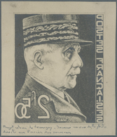 Frankreich: 1940/1942. Photo Essay 2fr50 "Maréchal Pétain". Inscriptions Mirror-inverted. Size 85x10 - Covers & Documents