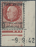 Frankreich: 1942, Marshal Petain 1,50 Fr With Overprint "PAR AVION / BATIMENT De LIGNE / RICHELIEU" - Lettres & Documents