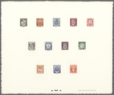 Frankreich: 1941, National Aid 'City Coat Of Arms' Complete Set As Èpreuve D'artiste. - Lettres & Documents