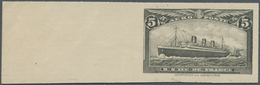 Frankreich: 1944 (1944 (ca.), Essay Of An Unaccepted Design For An Airmail Stamp 5 F Black With Pict - Covers & Documents