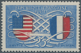 Frankreich: 1949, French-American Friendship 25 Fr. Blue/red As Official Colour Test In Letterpress - Covers & Documents