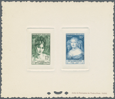 Frankreich: 1950, Madame De Sévigné 15 Fr Blau Und Madame Récamier 12 Fr Dark Green As EPREUVES COLL - Covers & Documents