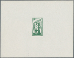 Frankreich: 1956, Europe-CEPT 15 Fr In 4 Color Proofs And 30 Fr In 1 Color Proof As éupreuve D'artis - Covers & Documents