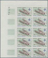 Frankreich: 1959, 10 Years NATO/OTAN 50fr. Showing NATO Building In Paris IMPERFORATE Block Of Ten F - Covers & Documents