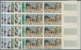 Frankreich: 1961/1962, Landscapes Complete Set Of Eight 0.15fr. Saint-Paul, 0.30fr. Arcachon, 0.45fr - Covers & Documents