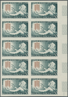 Frankreich: 1963, Battle Against Hunger 0.50fr. ‚woman And Wheat‘ IMPERFORATE Block Of Ten From Uppe - Covers & Documents