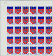 Frankreich: 1966, Coat Of Arms Definitive 0.20fr. ‚Saint-Lo‘ IMPERFORATE Block Of 30 From Upper Left - Covers & Documents