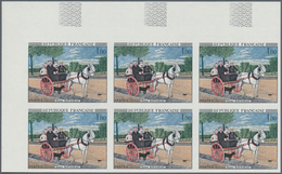 Frankreich: 1967, Painting From Henri Rousseau 1.00fr. ‚Coach Of Father Juniet‘ IMPERFORATE Block Of - Covers & Documents