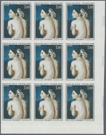 Frankreich: 1967, Painting From Jean-Auguste-Dominque Ingres 1.00fr. ‚Bathing Woman‘ IMPERFORATE Blo - Covers & Documents