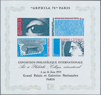 Frankreich: 1975, ARPHILA, Souvenir Sheet IMPERFORATE, Unmounted Mint. Maury 1837A Nd, 575,- €. - Covers & Documents