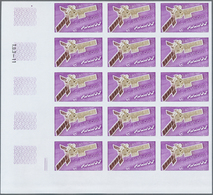 Frankreich: 1976, German-French Satellite ‚Symphonie‘ 1.40fr. IMPERFORATE Block Of 15 From Lower Lef - Covers & Documents