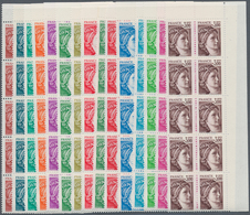 Frankreich: 1977/1978, Definitives 'Sabinerin' Complete Set Of 15 Different Values All WITHOUT PHOSP - Covers & Documents