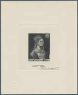 Frankreich: 1980, 2 Fr. Dürer (Philexfrance), 2 Epreuve D'artiste In Black, Once In Published Drawin - Lettres & Documents