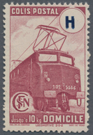 Frankreich - Postpaketmarken: 1945, Electro Locomotive 'red-wine Coloured' (Domicile, Lie-de-vin) In - Autres & Non Classés