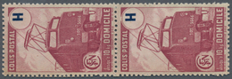 Frankreich - Postpaketmarken: 1945, Electro Locomotive 'red-wine Coloured' (Domicile, Lie-de-vin) In - Autres & Non Classés