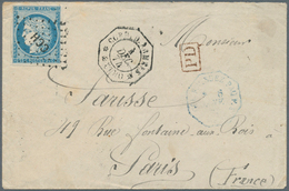 Französische Post In China: 1874 - French Offices: Military Mail Envelope Written From Mytho Dated ' - Sonstige & Ohne Zuordnung