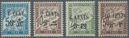 Französische Post In China - Portomarken: 1922, Overprints On France Type "Duval", Complete Set Of F - Autres & Non Classés