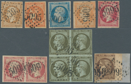 Französische Post In Der Levante: 1860 (ca). A Selection Of Imperf Napoleon And Bordeaux Cancelled ' - Other & Unclassified