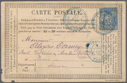 Französische Post In Der Levante: 1878. Postal Stationery Post Card Addressed To France Bearing Fren - Sonstige & Ohne Zuordnung