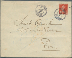 Französische Post In Der Levante: 1912. Envelope (fold, Fox Spots) Addressed To Paris Bearing French - Sonstige & Ohne Zuordnung