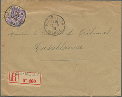 Französische Post In Marokko: 1916. Registered Envelope Addressed To Casablanca Bearing French Maroc - Sonstige & Ohne Zuordnung