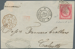 Französische Kolonien - Allgemeine Ausgabe: 1872, Folded Letter Franked With 20 Cent. Ceres Regular - Autres & Non Classés