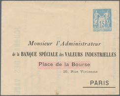 Frankreich - Ganzsachen: 1900. Advertising Stationery Lettercard, Stamped To Private Order (Banque S - Autres & Non Classés