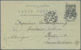 Frankreich - Ganzsachen: 1900, 10 C Black Postal Stationery Souvenir Postcard From Paris To Berlin/G - Andere & Zonder Classificatie