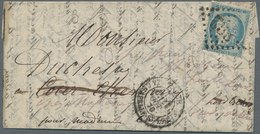 Frankreich - Ballonpost: 1870. Original Cover Flown On Ballon Monte 'Garibaldi' During The Siege Of - 1960-.... Covers & Documents