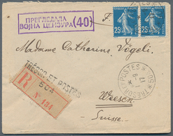 Frankreich - Militärpost / Feldpost: 1917 Three Registered Letters Of The French Troops In Serbia Wi - Military Postage Stamps